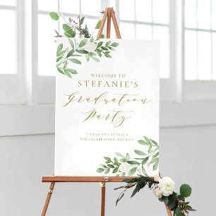 Affiche Fête de la verdure et des fleurs blanches Bienvenu