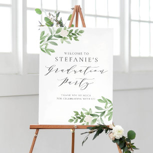 Affiche Fête de la verdure et des fleurs blanches Bienvenu