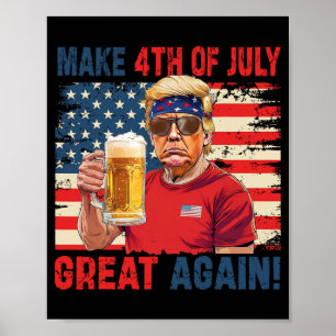 Affiche Fête de l'Indépendance de Trump Faire 4 juillet Gr