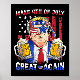 Affiche Fête de l'Indépendance de Trump Faire 4 juillet Gr