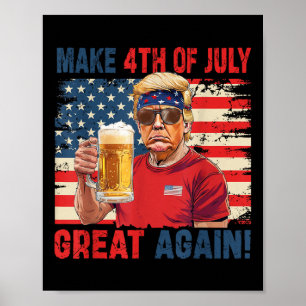 Affiche Fête de l'Indépendance de Trump Faire 4 juillet Gr