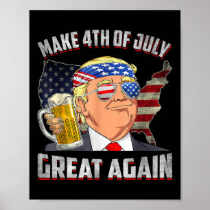 Affiche Fête de l'Indépendance de Trump Faire 4 juillet Gr