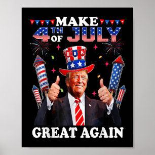 Affiche Fête de l'Indépendance de Trump Faire 4 juillet Gr