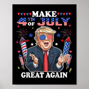 Affiche Fête de l'Indépendance de Trump Faire 4 juillet Gr