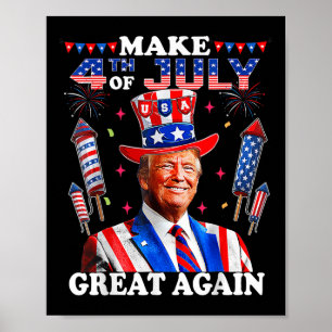 Affiche Fête de l'Indépendance de Trump Faire 4 juillet Gr