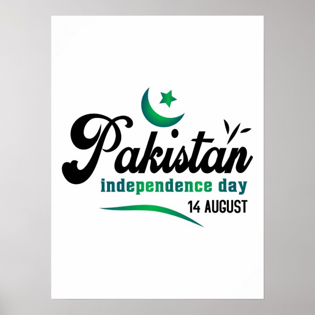 Affiche Fête de l'indépendance du Pakistan 14 août (Devant)