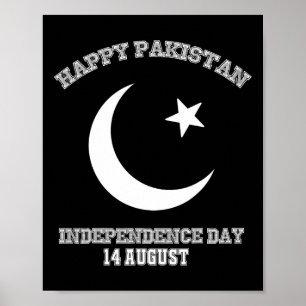 Affiche Fête de l'indépendance du Pakistan 14 août