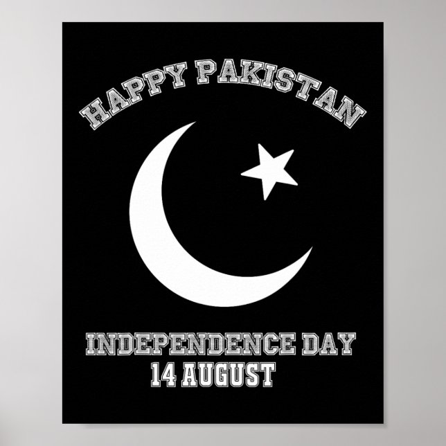Affiche Fête de l'indépendance du Pakistan 14 août (Devant)