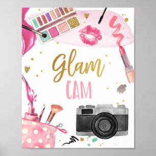 Affiche Fête de Maquillage Glam Cam Spa Maquillage Glamour