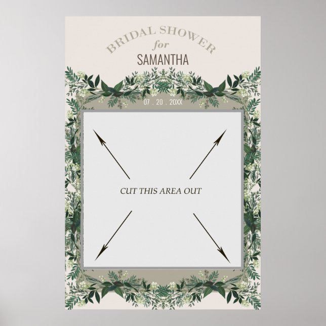 Affiche Fête de mariage champêtrePhotomaton portable (Devant)