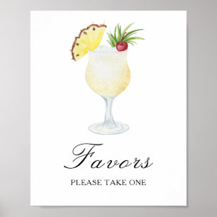 Affiche Fête de mariage cocktail aquarelle - Cadeaux