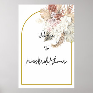 Affiche Fête de mariage florale 