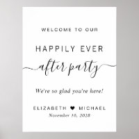 Fête de Mariage « Heureux Pour Toujours » Bienvenu