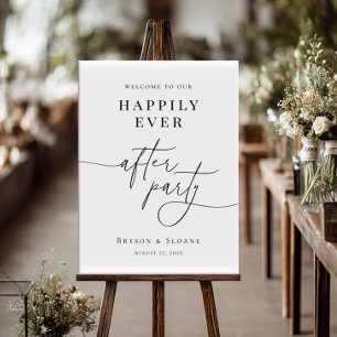 Affiche Fête de Mariage 'Jusqu'à la fin des temps' Bienven