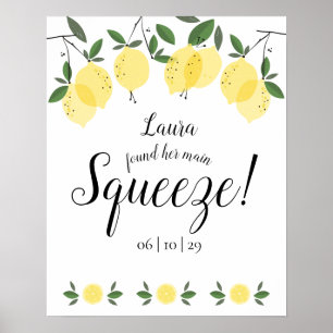 Affiche Fête de mariage Main Squeeze Lemons