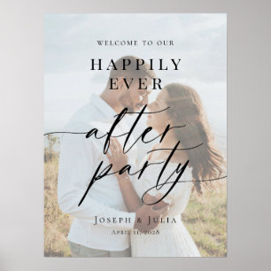 Affiche Fête de mariage photo de bienvenue 'Jusqu'à la fin