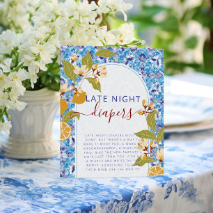 Affiche Fête de naissance Citron Bleu Jaune Amalfi Coast