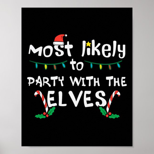 Affiche Fête de Noël avec Elve Xmas Match de famille (Devant)