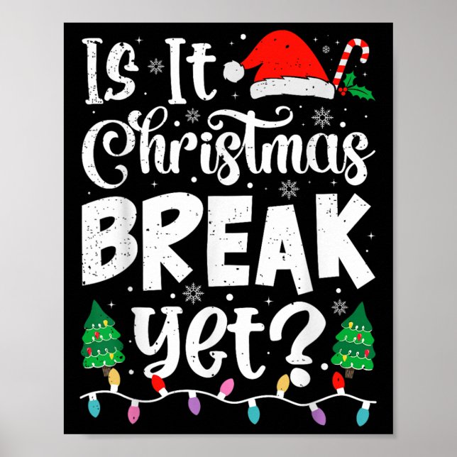 Affiche Fête De Noël C'Est La Pause De Noël Pourtant Ensei (Devant)