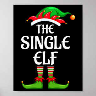 Affiche Fête de Noël de groupe familial simple elfe corres