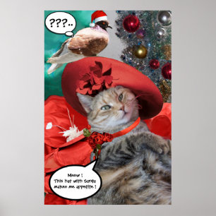 AFFICHE FÊTE DE NOËL DE LA PRINCESSE TATUS CAT