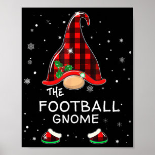 Affiche Fête de Noël Gnome de football - Famille correspon