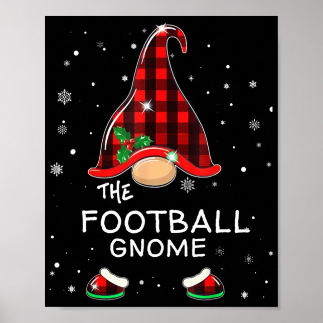 Affiche Fête de Noël Gnome de football - Famille correspon (Devant)