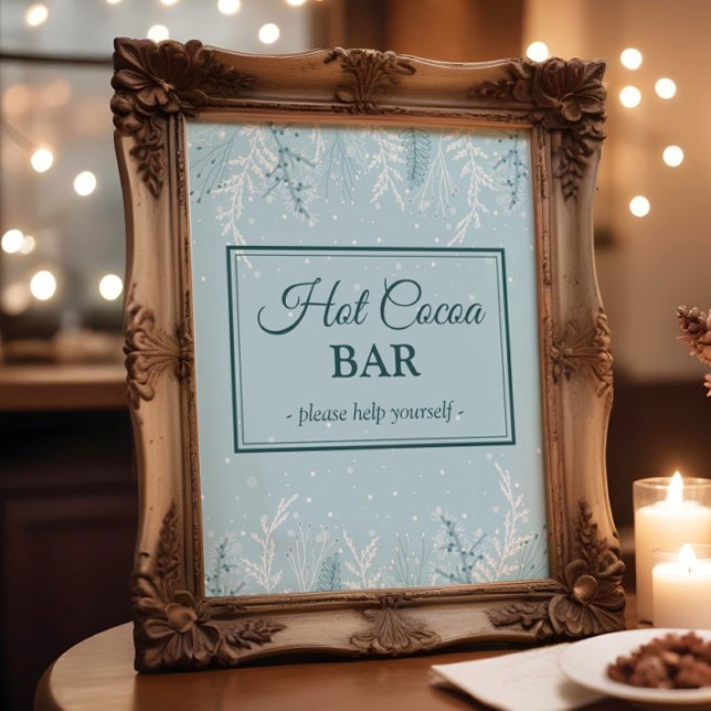 Affiche Fête de Noël ou d'hiver Hot Cocoa Bar (Créateur téléchargé)