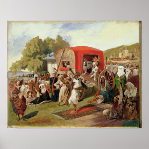 Affiche Fete de plein air en Turquie, c.1830-60