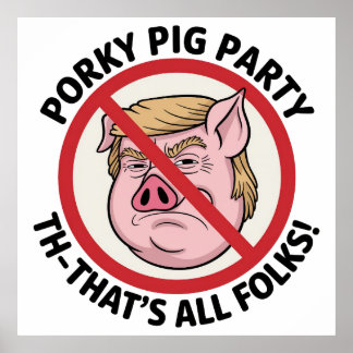 Affiche Fête de Porky Pig : Game Over pour la règle du par