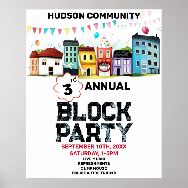 Affiche Fête de quartier (Devant)