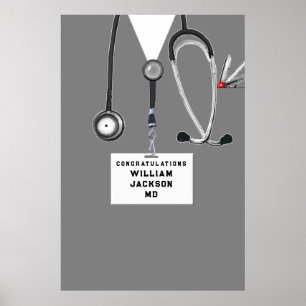 Affiche Fête de remise de diplôme de l'école de médecine