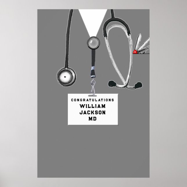 Affiche Fête de remise de diplôme de l'école de médecine (Devant)