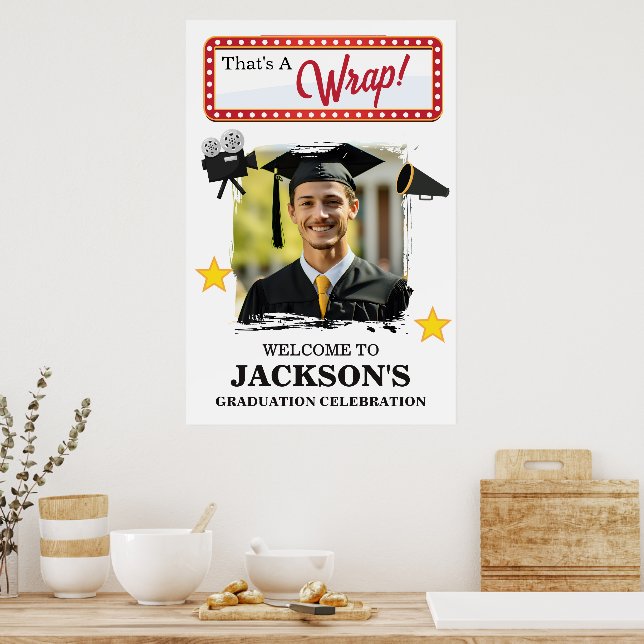 Affiche Fête de Remise de Diplôme pour un Cinéphile (Cuisine)