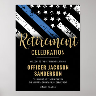 Affiche Fête de retraite de la police Accueil du personnel