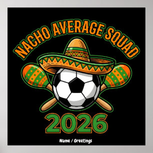 Affiche Fête de soccer 2026 de la Squad non moyenne Chapea