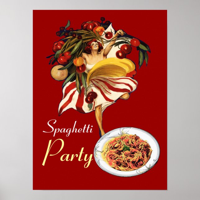 AFFICHE FÊTE DE SPAGHETTI DANSE, CUISINE ITALIENNE ET TOMA (Devant)