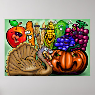 Affiche Fête de Thanksgiving