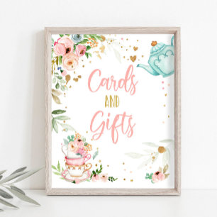 Affiche Fête de thé Cartes et Cadeaux Bébé en route Baby S