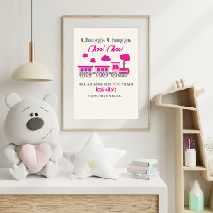 Affiche Fête des 2 ans de Girls Pink Train