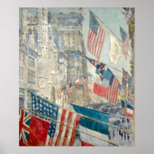 Affiche Fête des Alliés - Frederick Hassam Impressionnis