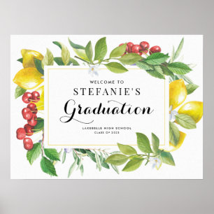Affiche Fête des citrons et cerises Bienvenue