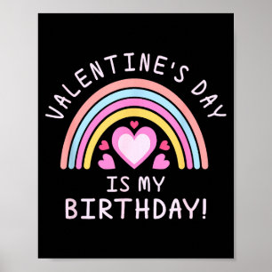 Affiche Fête des femmes Saint-Valentin Anniversaire Arc-en