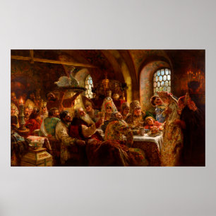 Affiche Fête des Mariages de Boyar par Konstantin Makovsky