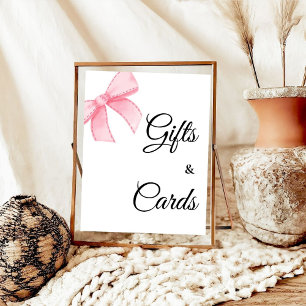 Affiche Fête des mariées à cou rose cadeaux et cartes