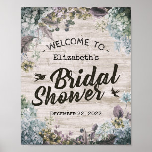 Affiche Fête des mariées Accueil Botanique Floral Bois rus