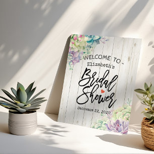 Affiche Fête des mariées Accueil Plantes Succulents Bois r