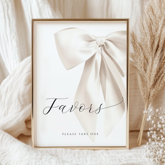 Affiche Fête des mariées Bow blanc favorise le panneau de  (Créateur téléchargé)