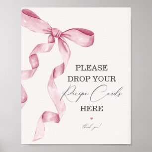 Affiche Fête des mariées Bow rose Partager une carte de re