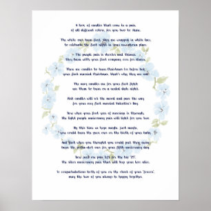 Affiche Fête des mariées cadeau - Boîte à bougies insert